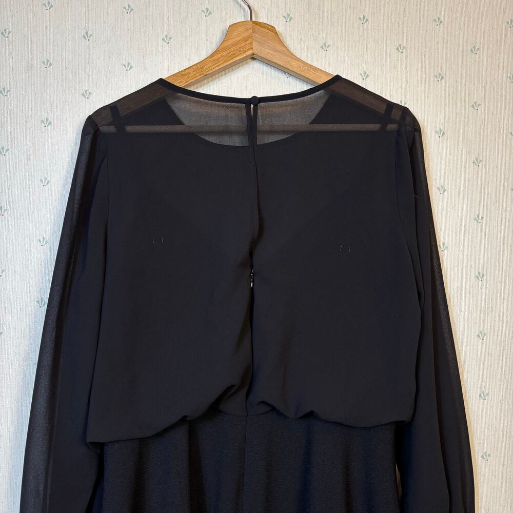 Dress The Population Pilar Midi Dress Size Large Black Special Occasion Formal - Picture 9 of 12